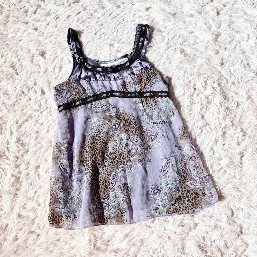 Vintage Y2K Mary Kate and Ashley Flowy Ethereal Babydoll Top Girls M Whimsical